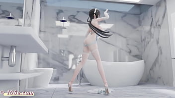 碧蓝航线镇海3d热舞：性感国漫vam裸舞，抖音风mmd诱惑纯舞，成人动漫激情演绎