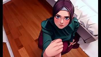 Gadis Muslimah Berhijab Tunduk Berlutut Dan Mengulum Batangku Dengan Penuh Nafsu