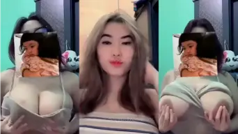 Gea Tiktok Menggoda Pakai Tanktop, Toge Basah Menggairahkan