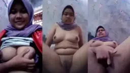 Jilbab Terlepas, Payudara Telanjang, Lanjut Masturbasi
