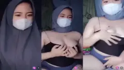 Abg Jilbab Masker, Tangan Nakal Remes-remes Nenen Basah.