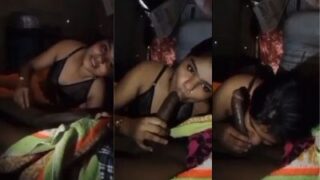 Gadis Desa Ngasih Servis Mulut Hot Ke Kontol Desi Gede.