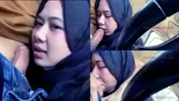 Jilbab Cantik Viral, Mulut Mulus Nampol Kontol Di Dalem Mobil.