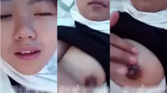 Jilbab Putih Ketat, Goyangannya Bikin Mabok Kepayang Di Ometv